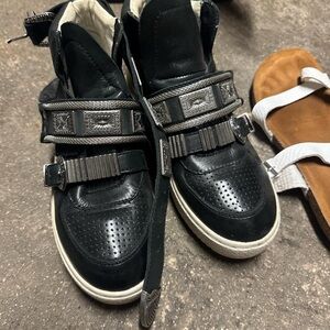 Ash Black and White Athletic Shoes with Sleek Design